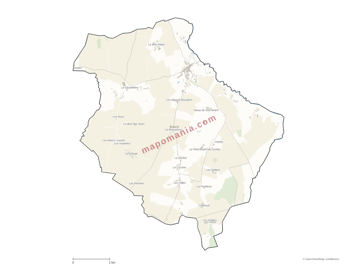 Carte de Boucé à personnaliser
