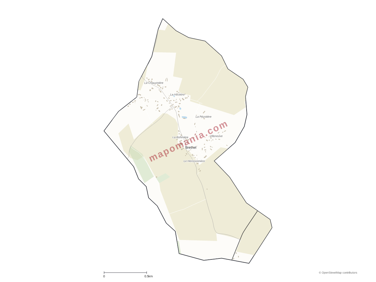 Carte de Brethel à personnaliser