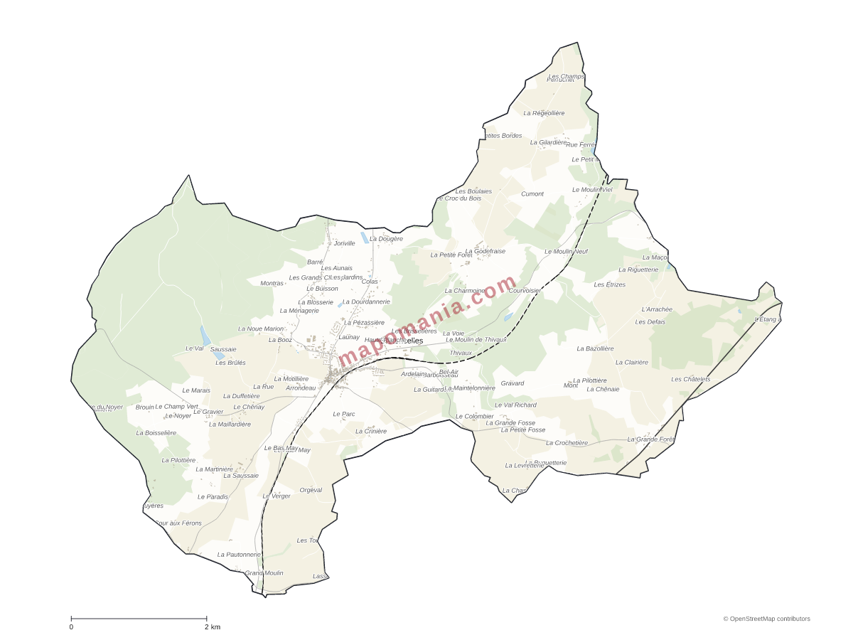 Carte de Bretoncelles à personnaliser