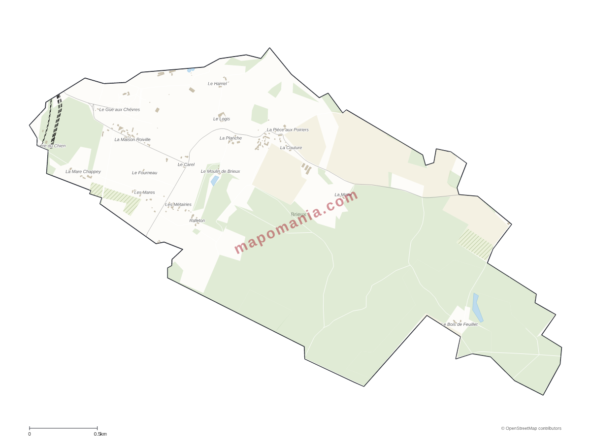 Carte de Brieux à personnaliser