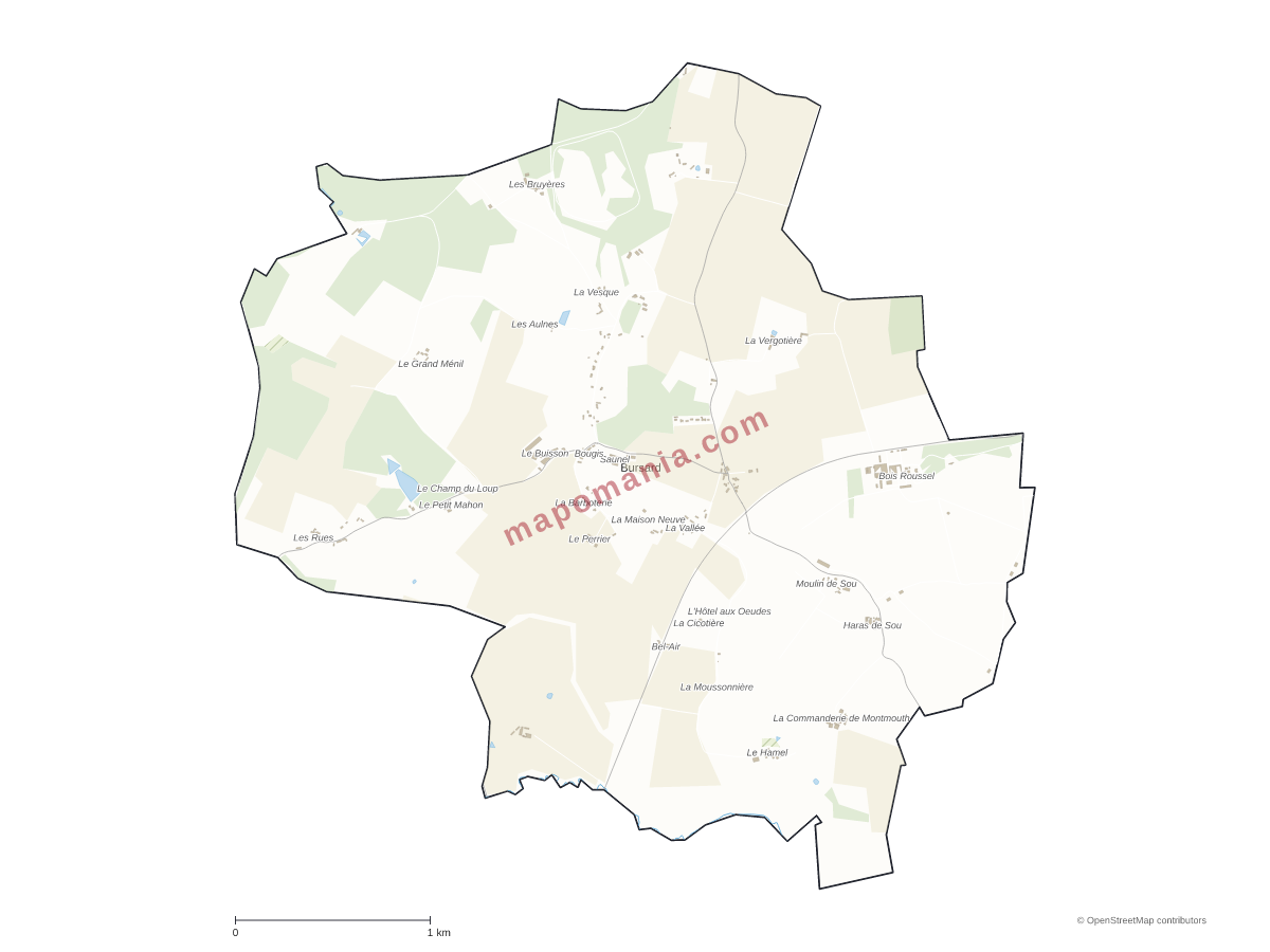 Carte de Bursard à personnaliser