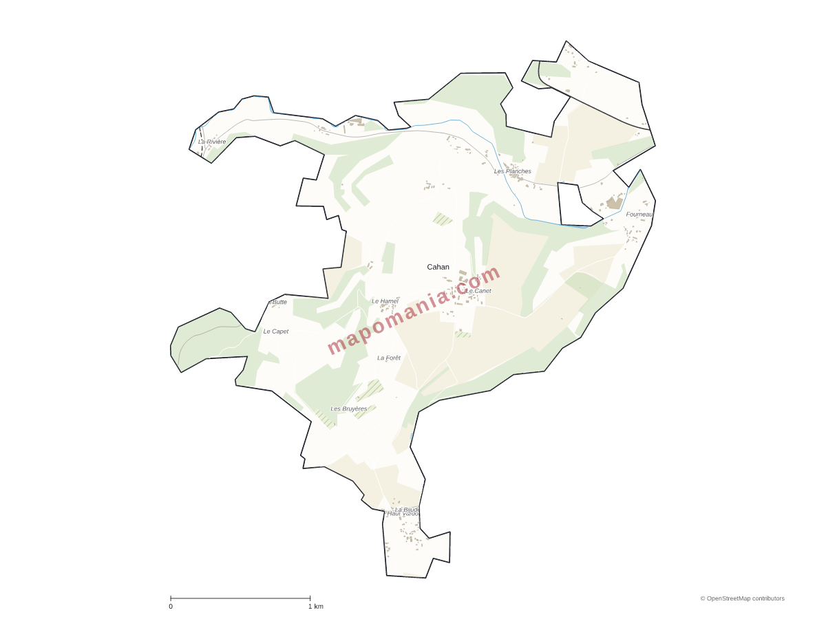 Carte de Cahan à personnaliser