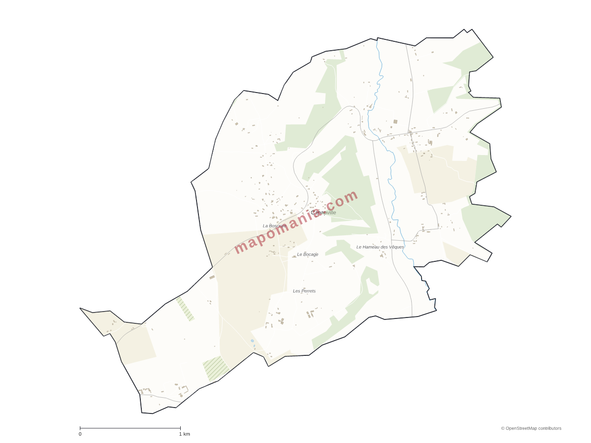 Carte de Canapville à personnaliser
