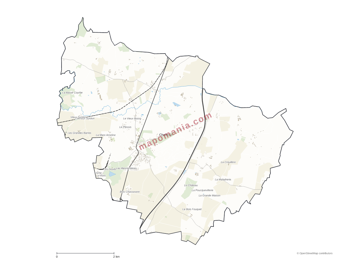 Carte de Chailloué à personnaliser