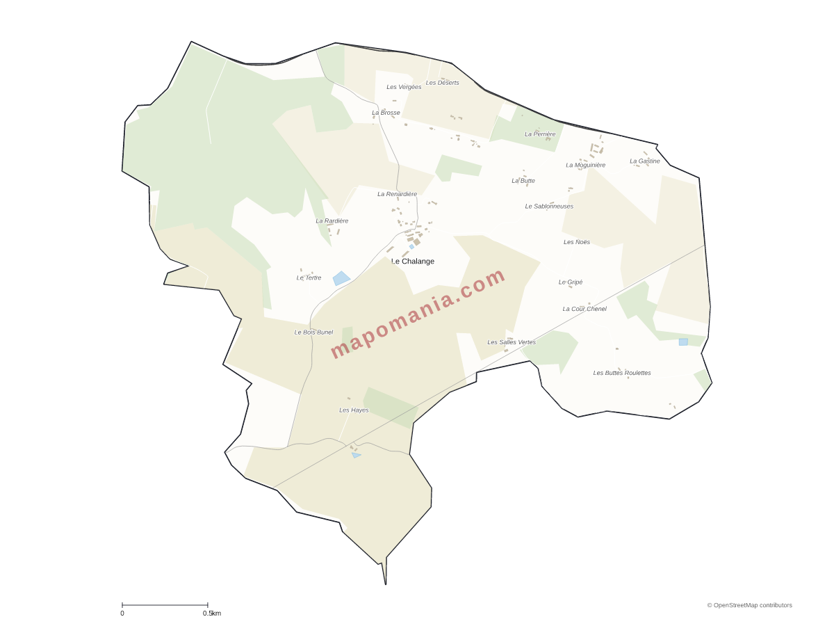 Carte de Le Chalange à personnaliser