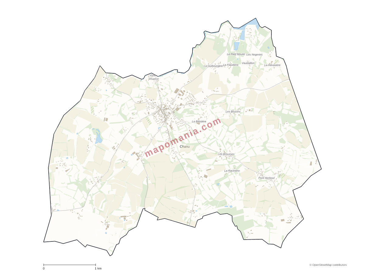 Carte de Chanu à personnaliser