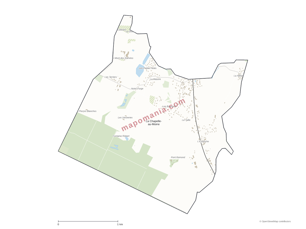 Carte de La Chapelle-au-Moine à personnaliser