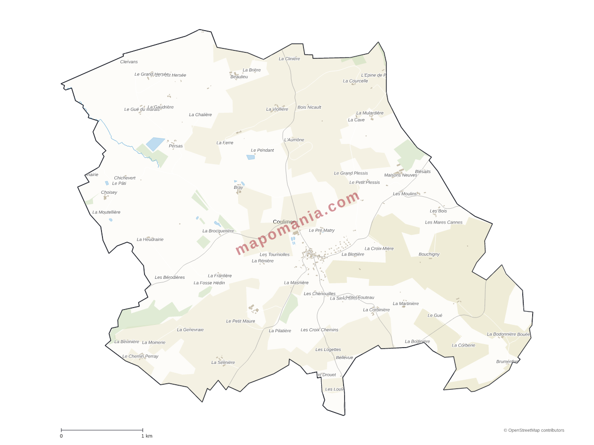 Carte de Coulimer à personnaliser