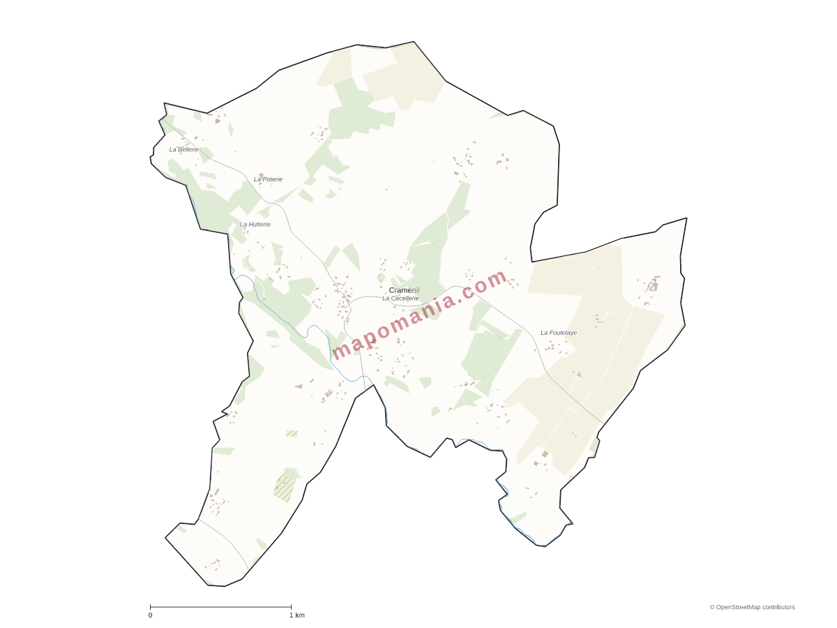 Carte de Craménil à personnaliser