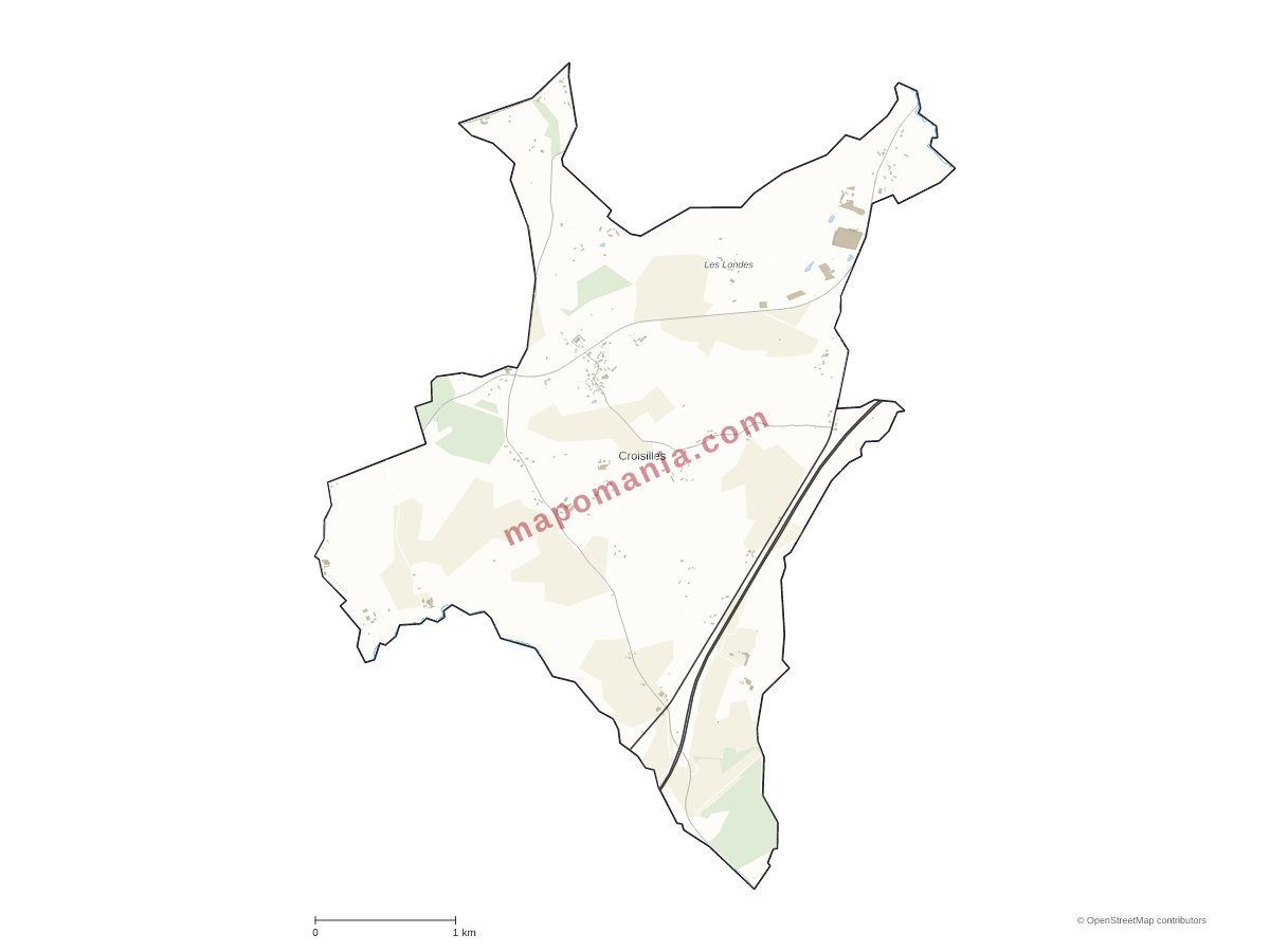 Carte de Croisilles à personnaliser