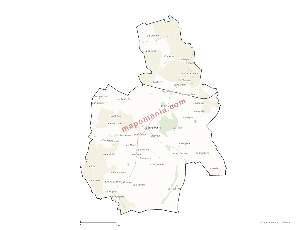 Carte de Dame-Marie à personnaliser