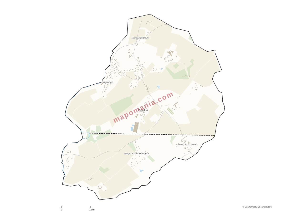 Carte de Échalou à personnaliser