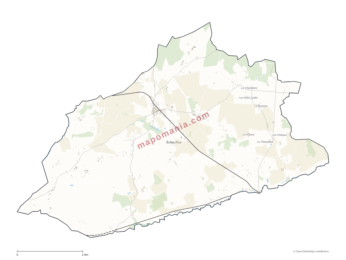 Carte de Échauffour à personnaliser