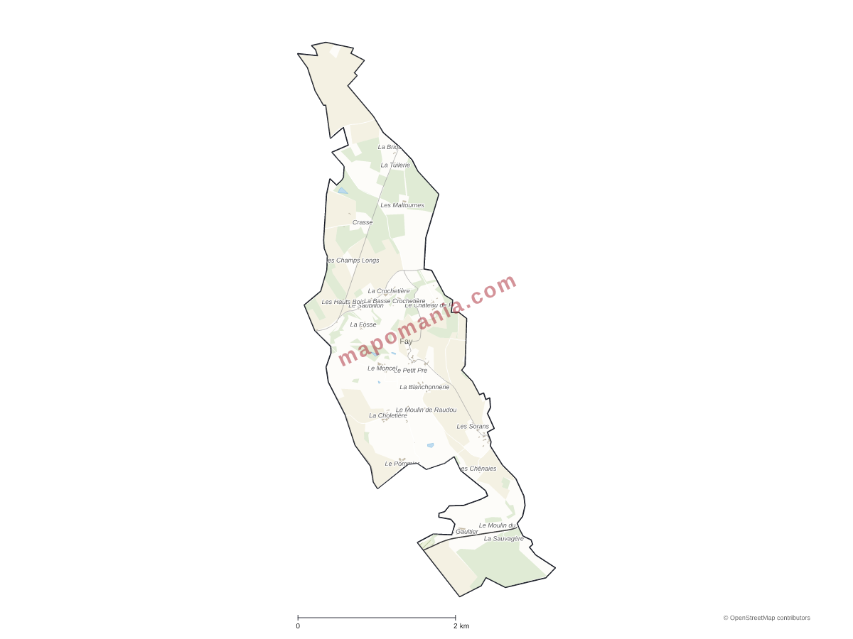 Carte de Fay à personnaliser