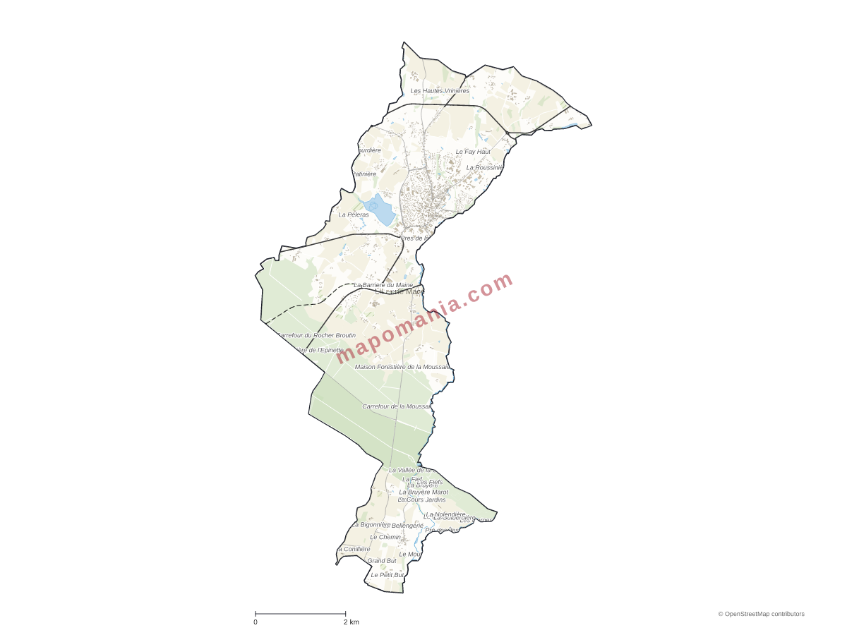 Carte de La Ferté Macé à personnaliser