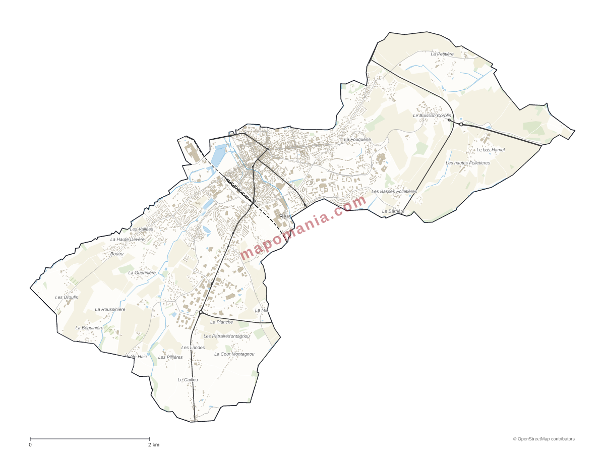 Carte de Flers à personnaliser