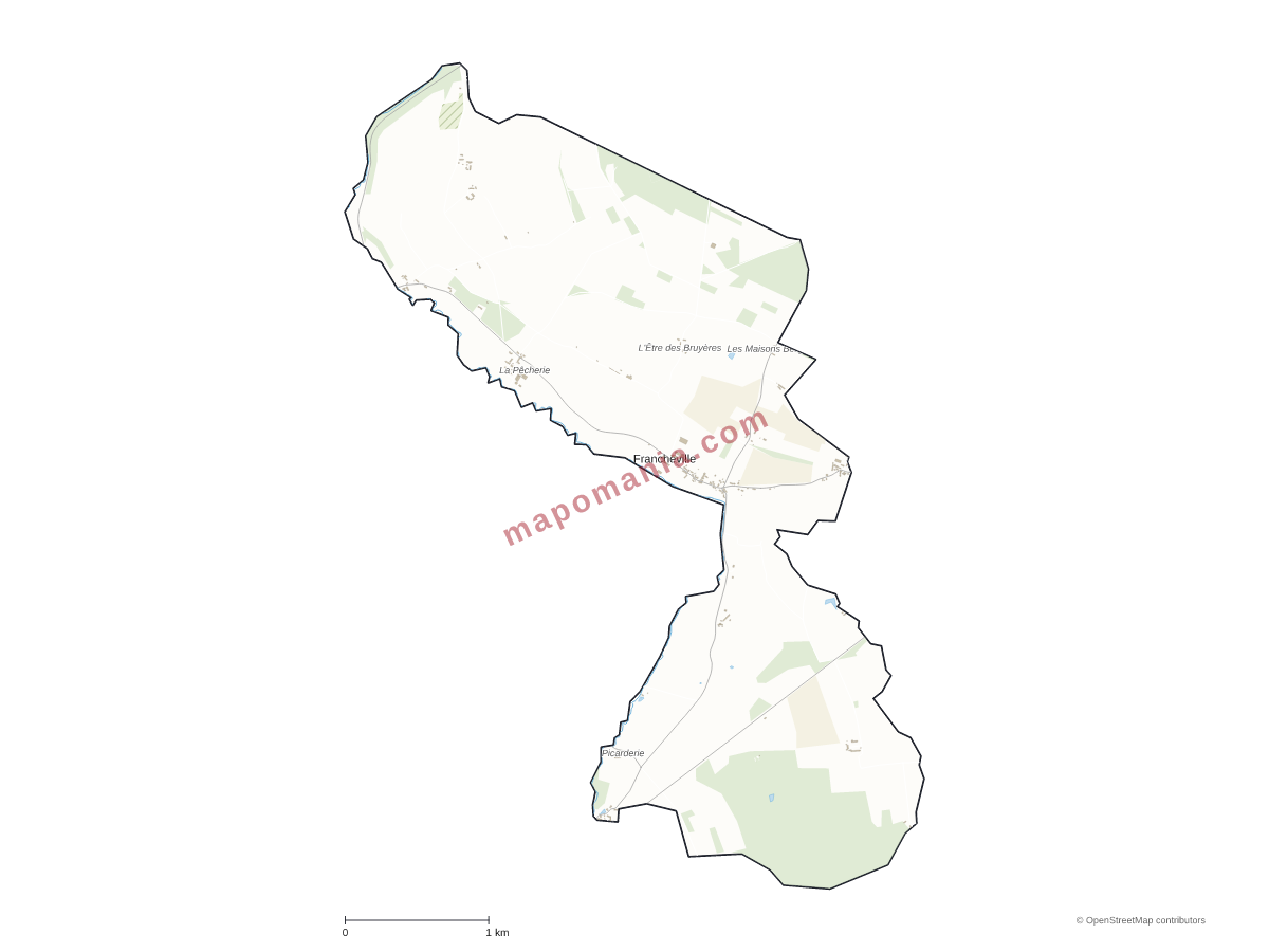 Carte de Francheville à personnaliser