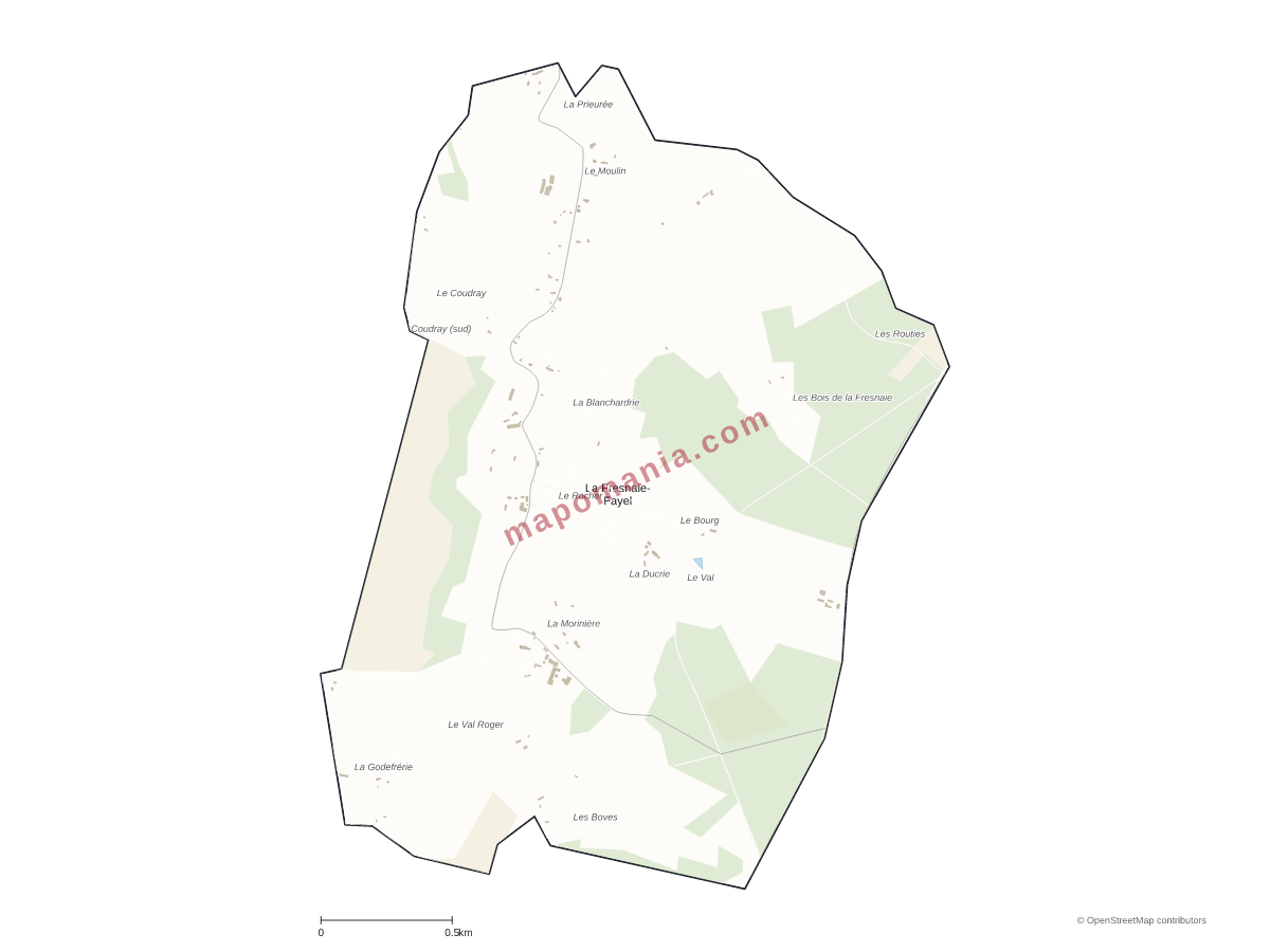 Carte de La Fresnaie-Fayel à personnaliser