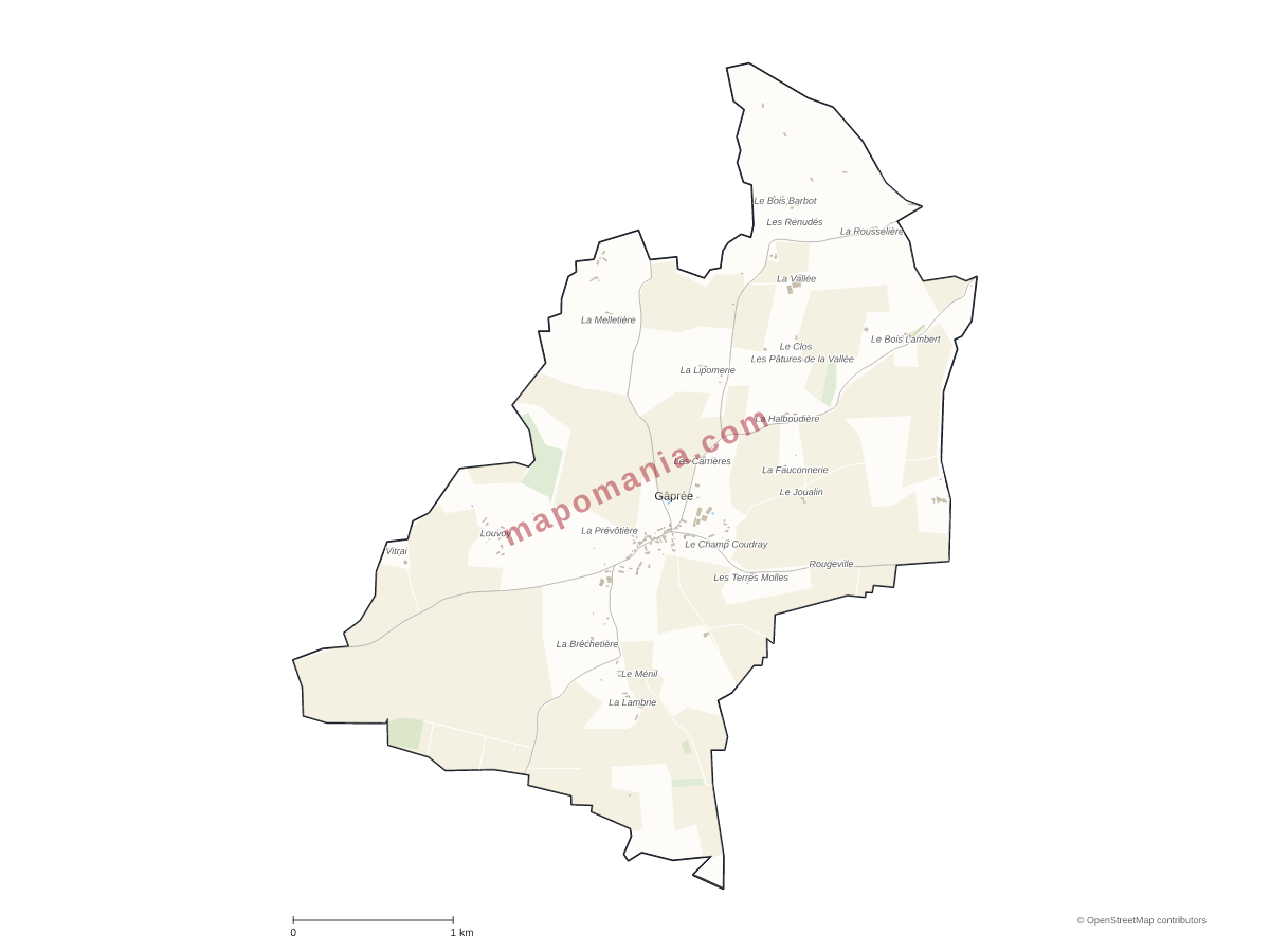 Carte de Gâprée à personnaliser