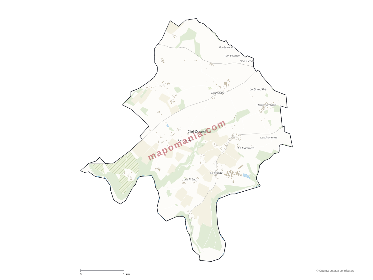 Carte de Giel-Courteilles à personnaliser