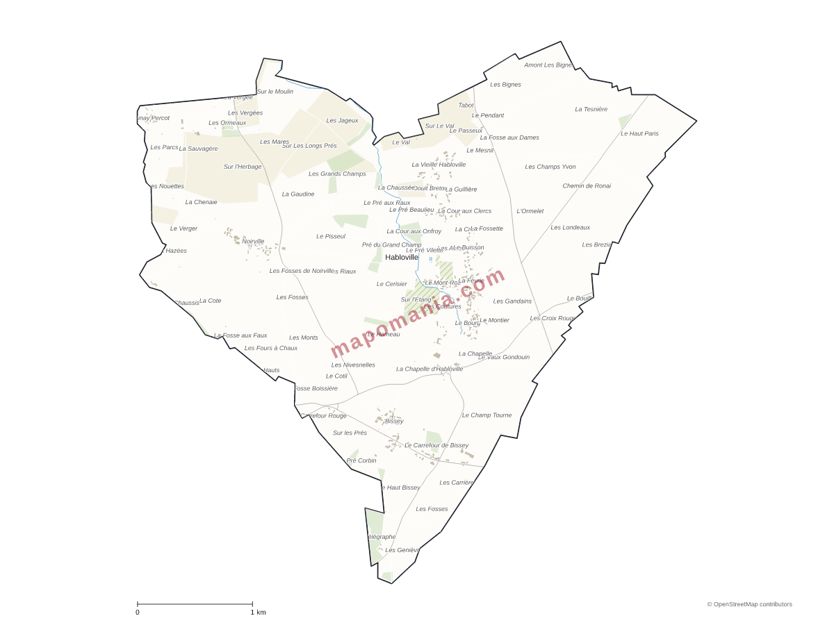 Carte de Habloville à personnaliser