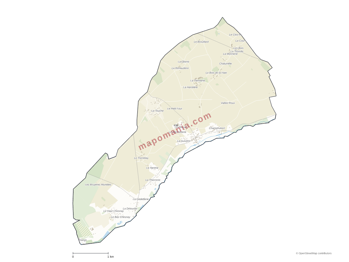Carte de Irai à personnaliser