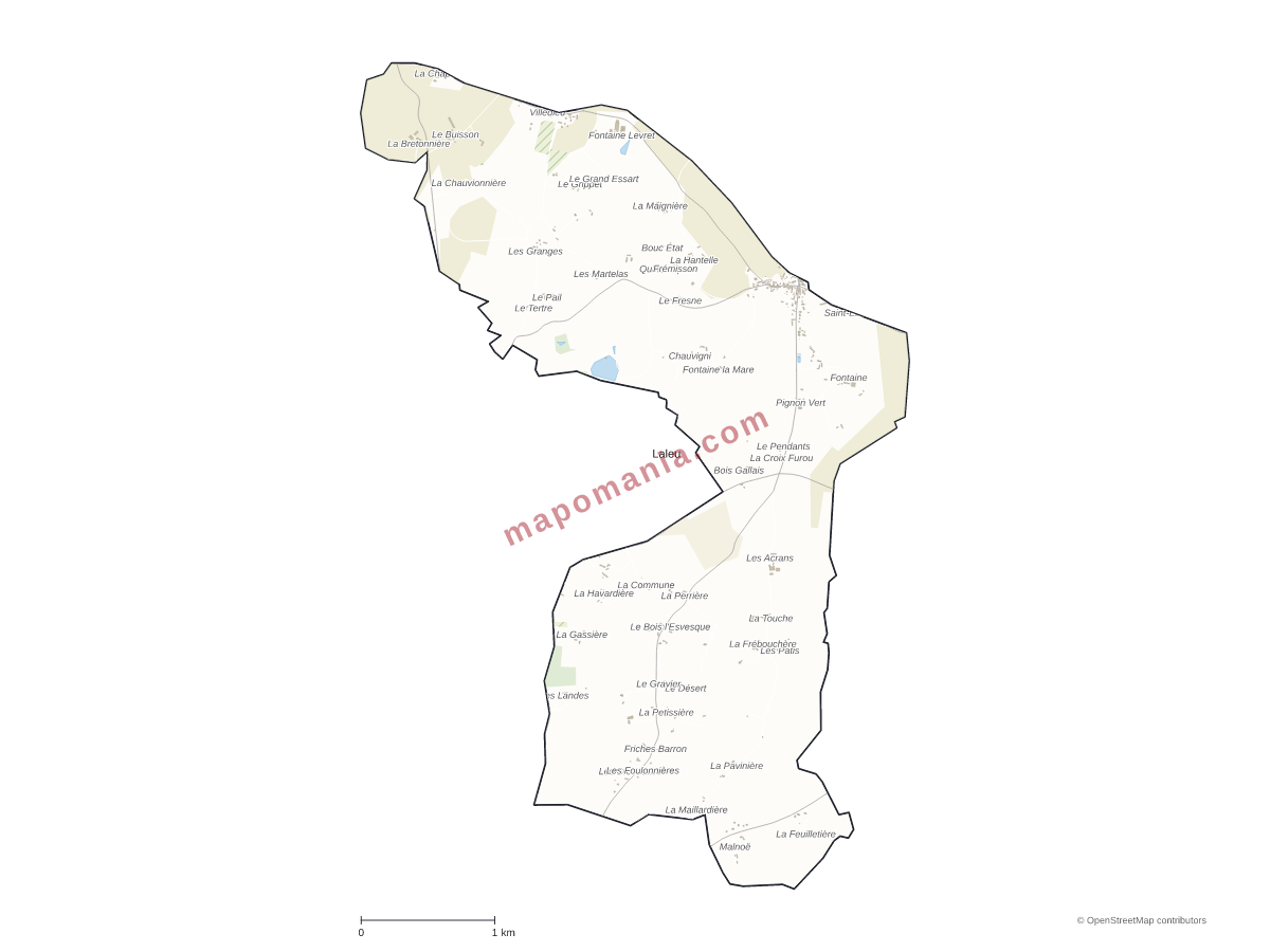 Carte de Laleu à personnaliser