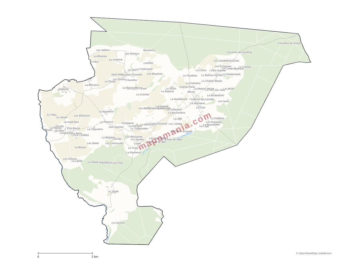 Carte de L'Orée-d'Écouves à personnaliser