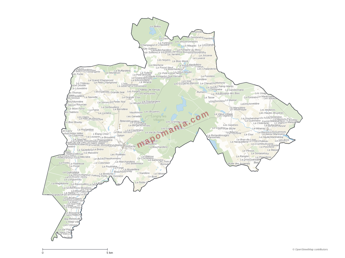 Carte de Longny les Villages à personnaliser