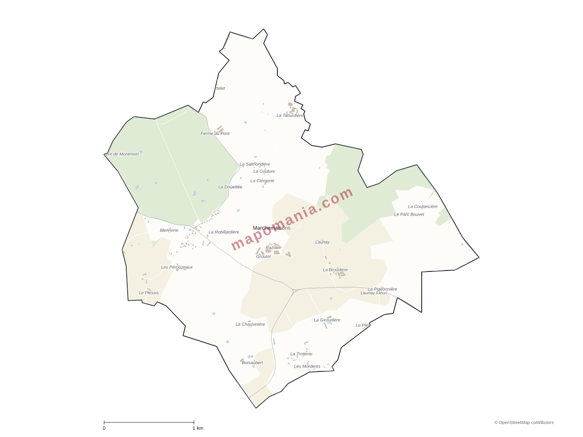 Carte de Marchemaisons à personnaliser