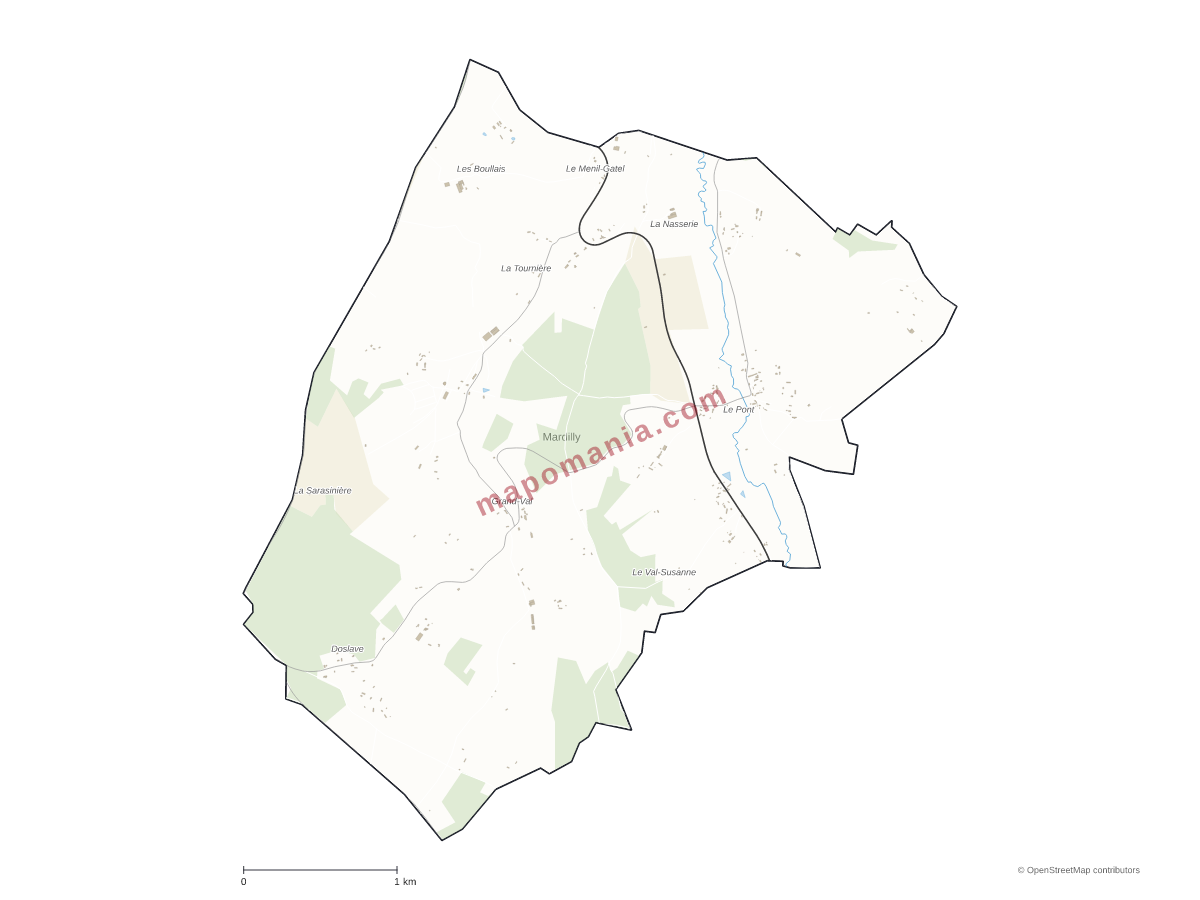 Carte de Mardilly à personnaliser