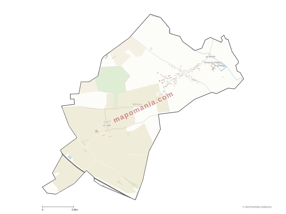 Carte de Médavy à personnaliser