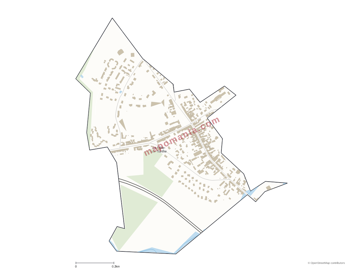 Carte de Le Mêle-sur-Sarthe à personnaliser