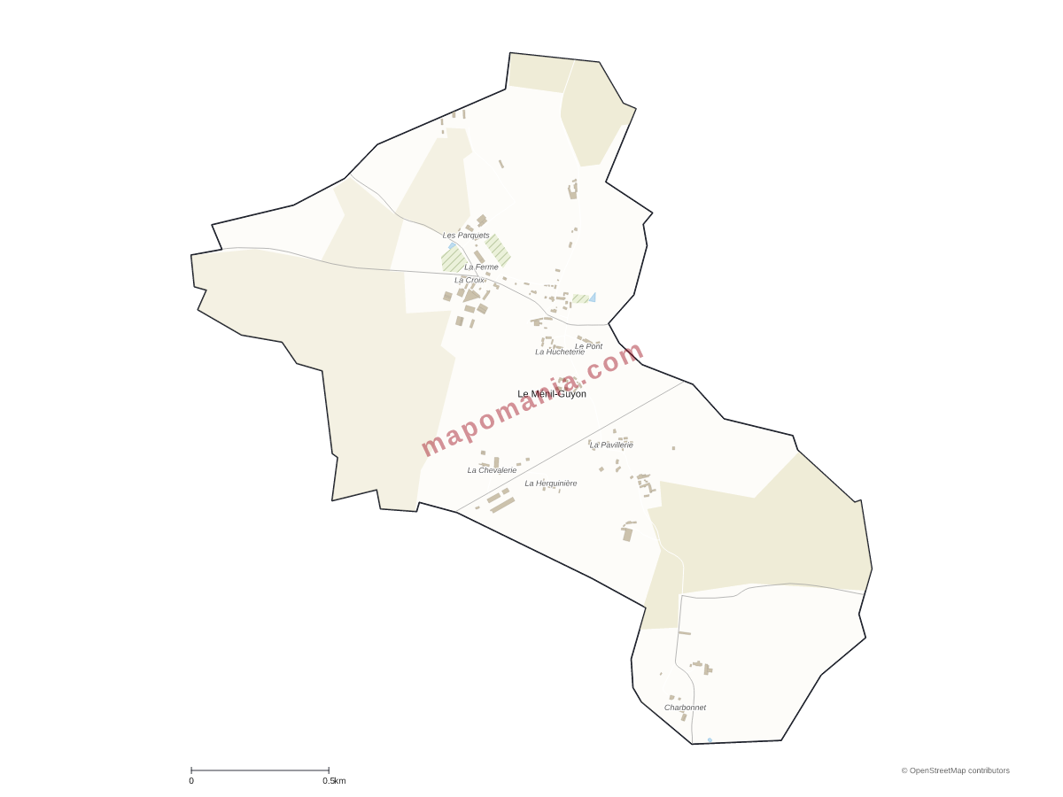 Carte de Le Ménil-Guyon à personnaliser