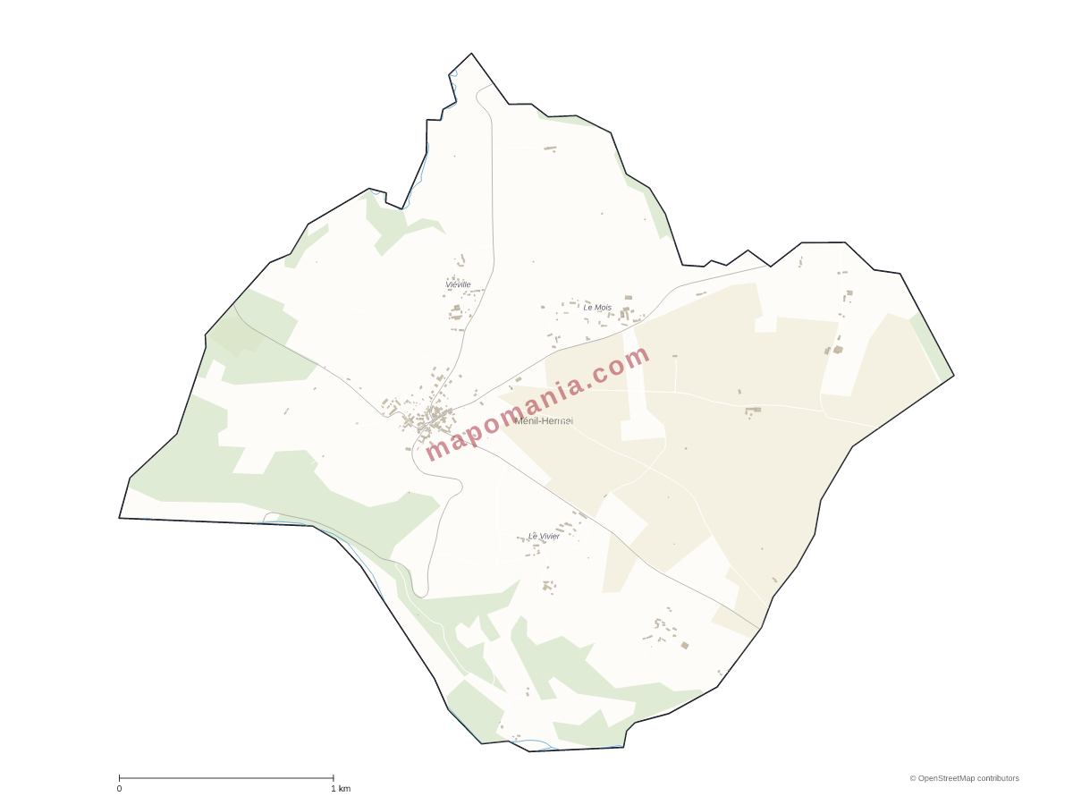 Carte de Ménil-Hermei à personnaliser