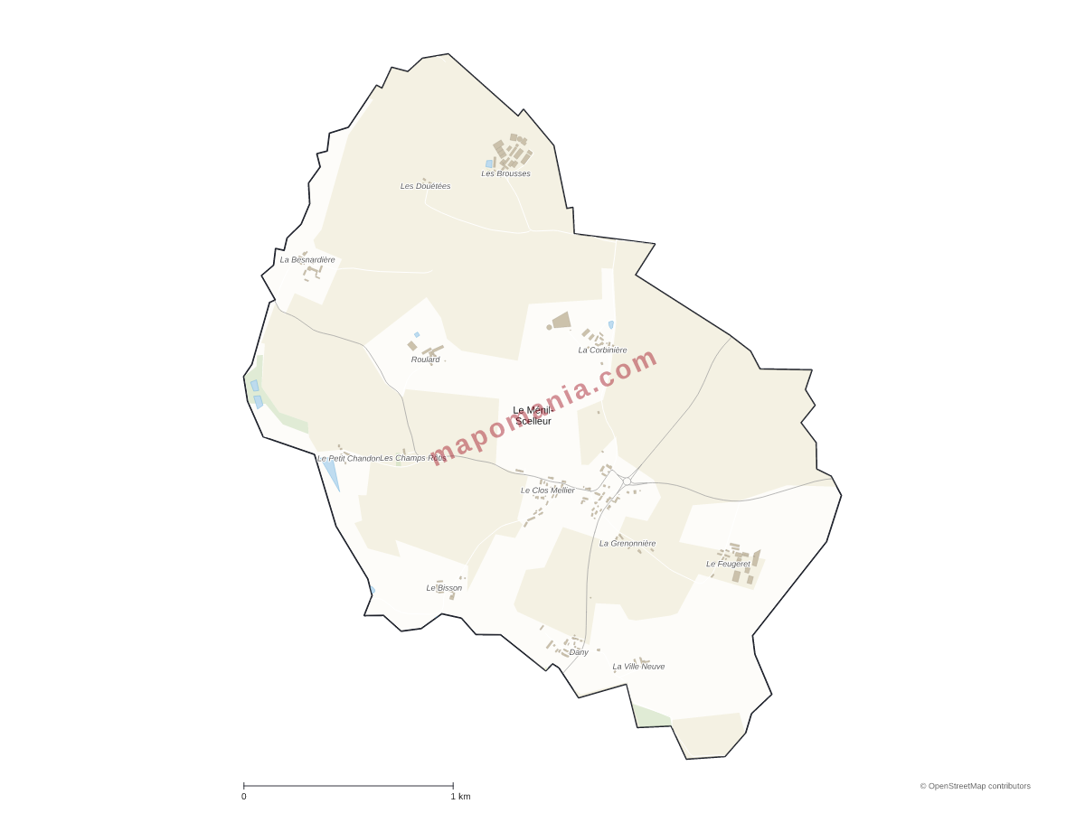 Carte de Le Ménil-Scelleur à personnaliser