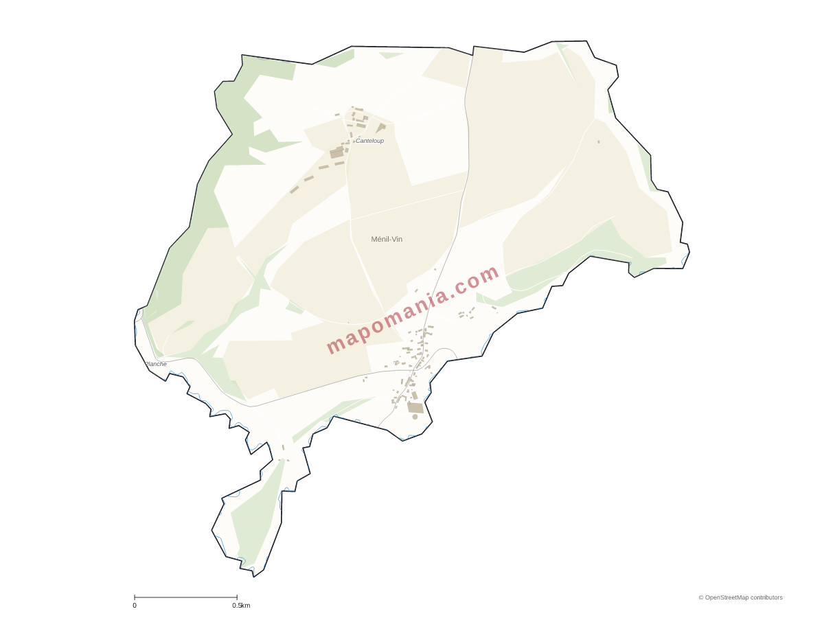 Carte de Ménil-Vin à personnaliser