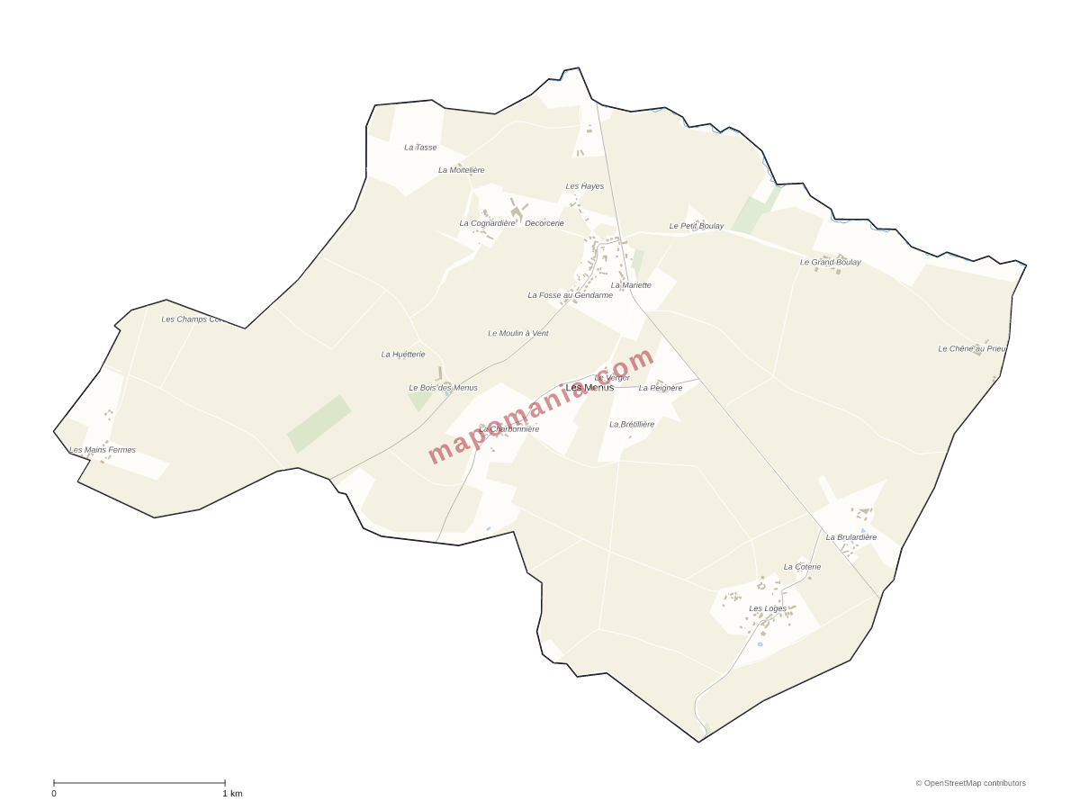 Carte de Les Menus à personnaliser