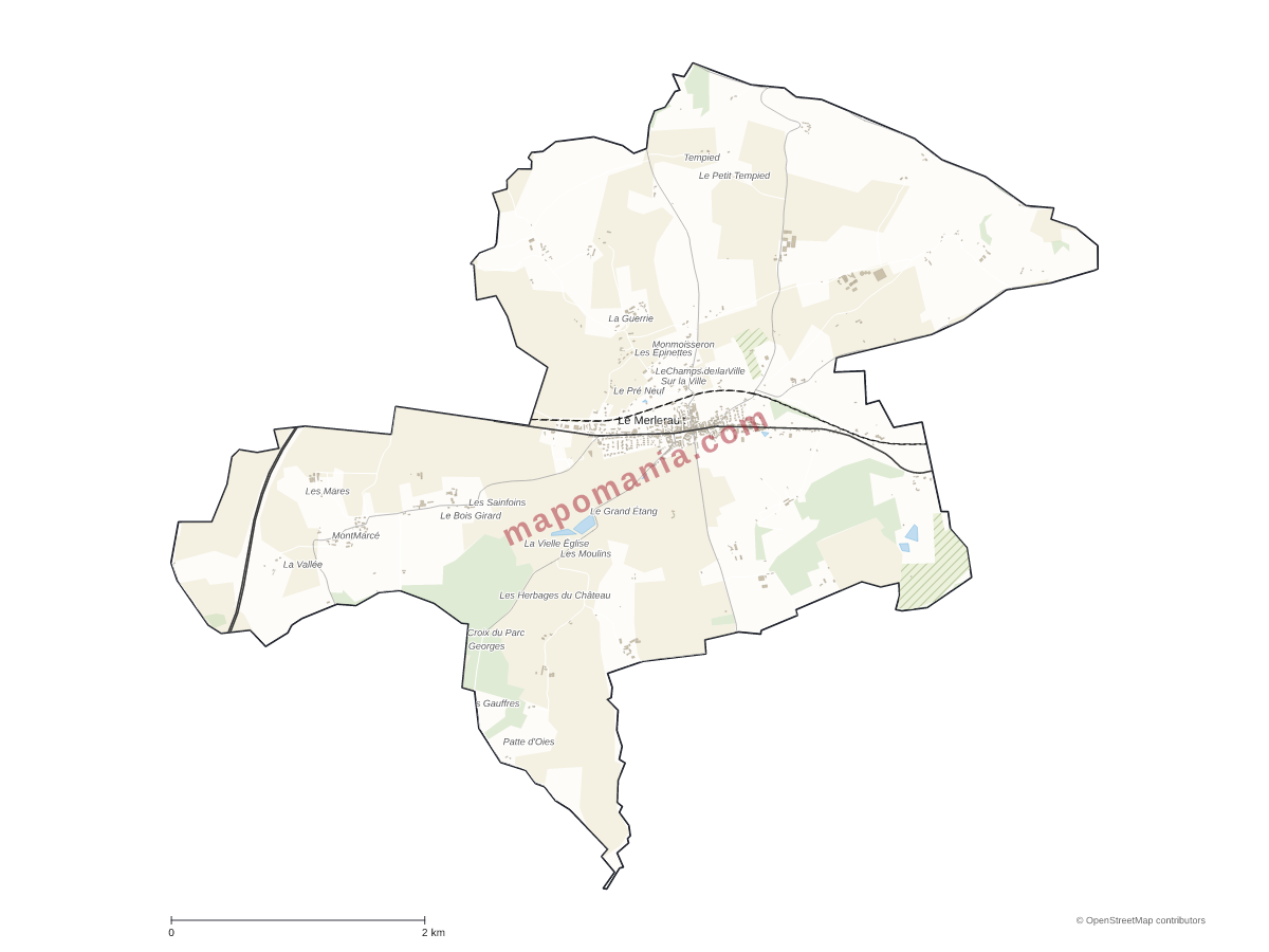 Carte de Merlerault-le-Pin à personnaliser