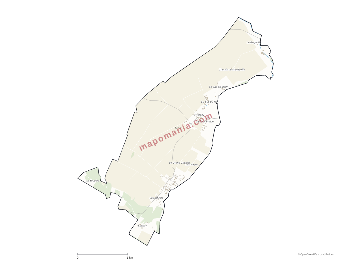 Carte de Merri à personnaliser