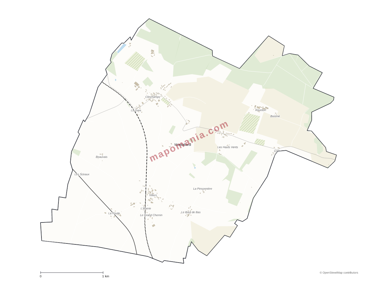 Carte de Montabard à personnaliser