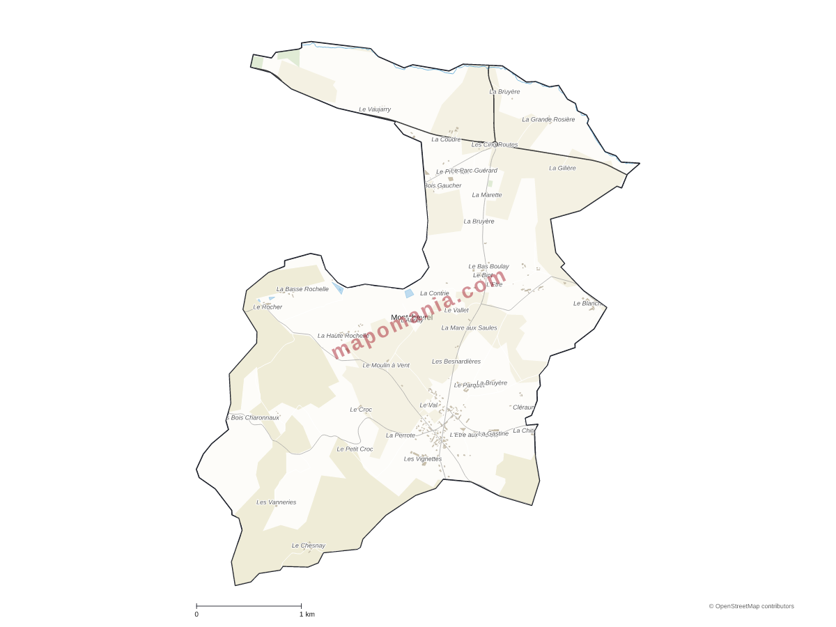 Carte de Montchevrel à personnaliser