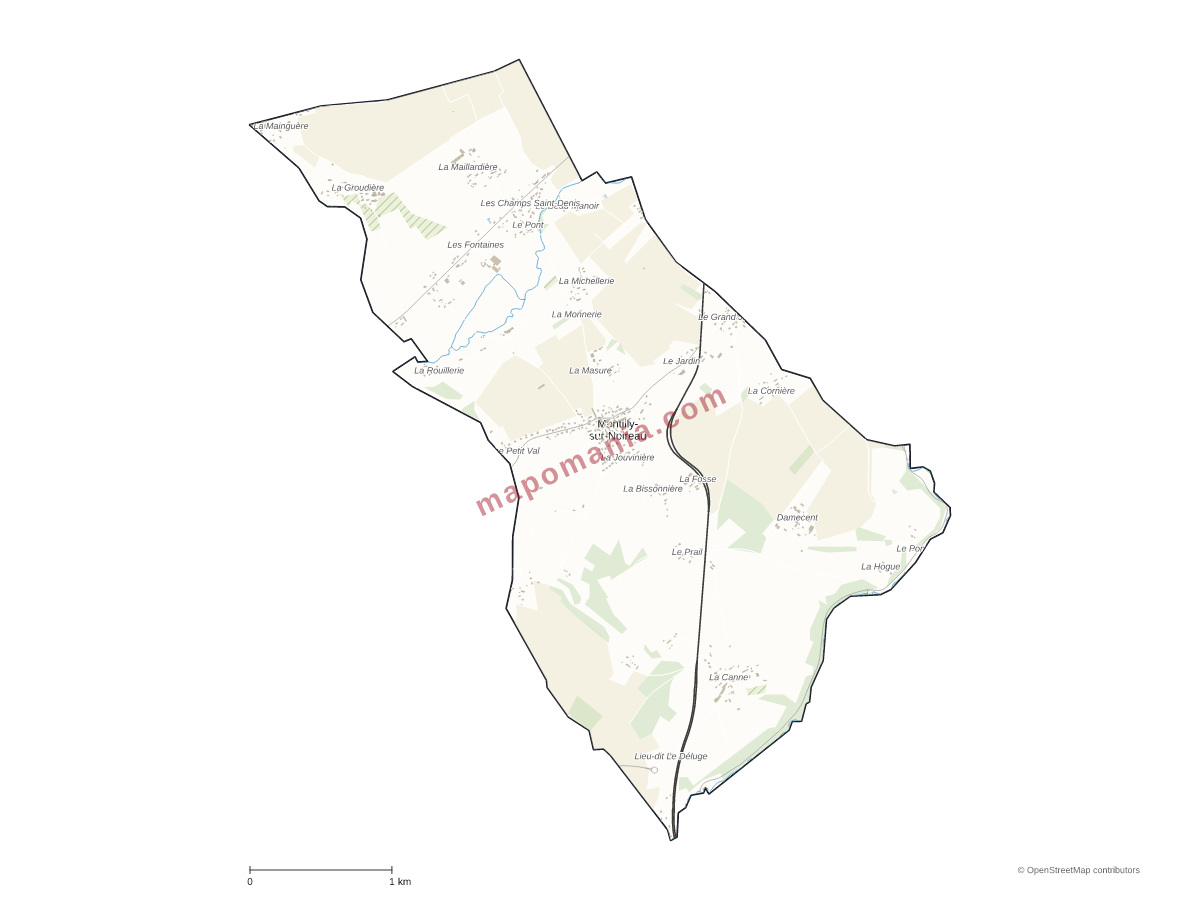 Carte de Montilly-sur-Noireau à personnaliser