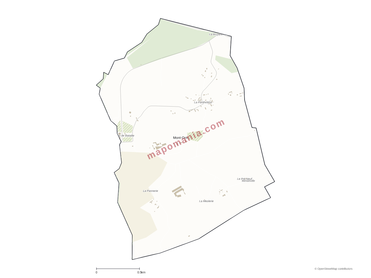 Carte de Mont-Ormel à personnaliser