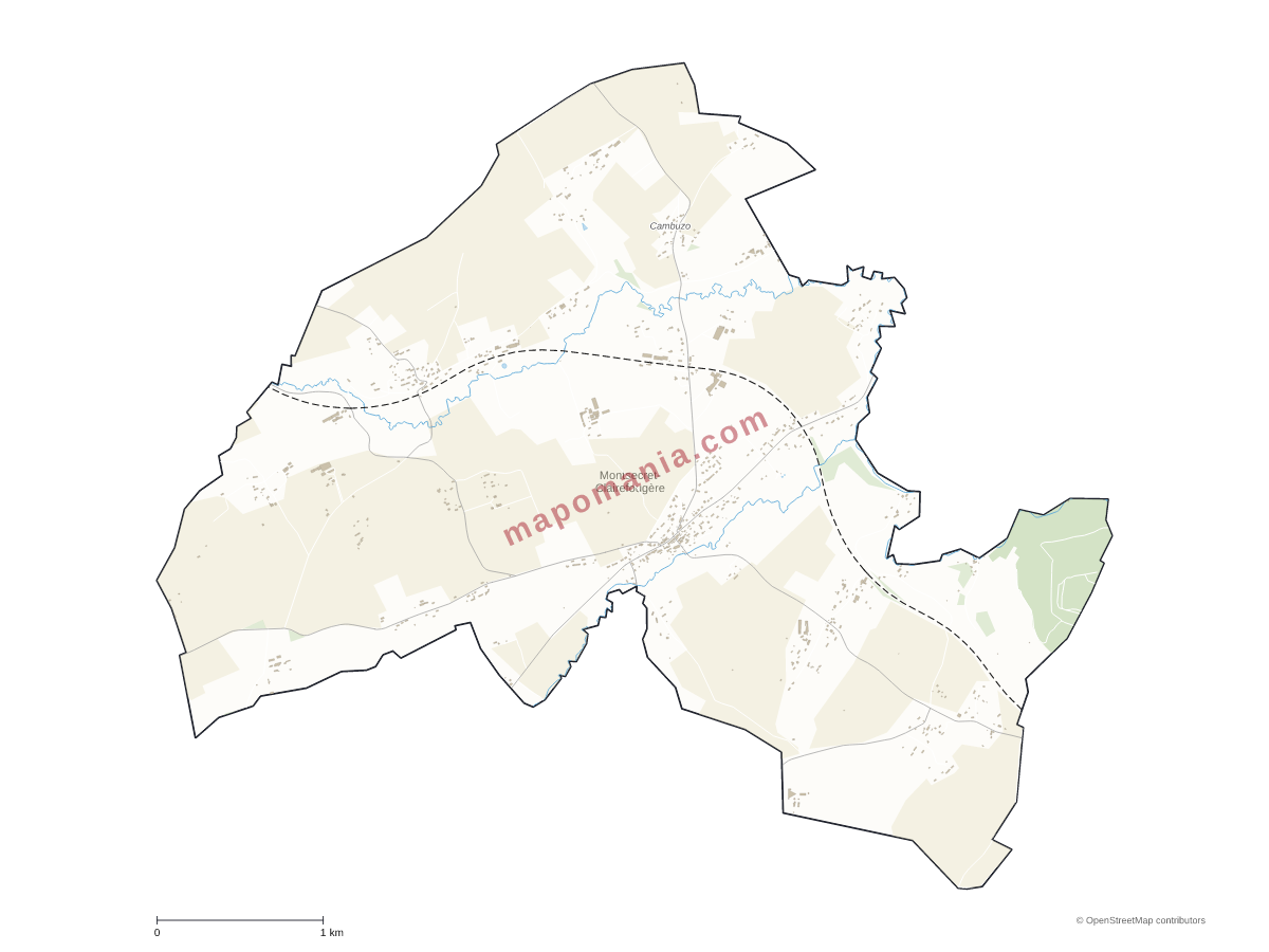 Carte de Montsecret-Clairefougère à personnaliser
