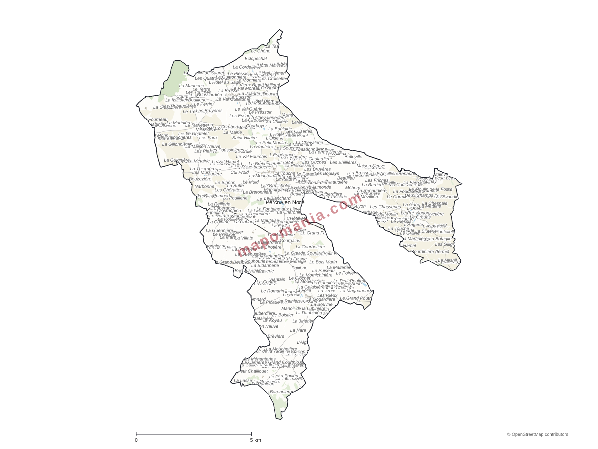 Carte de Perche en Nocé à personnaliser