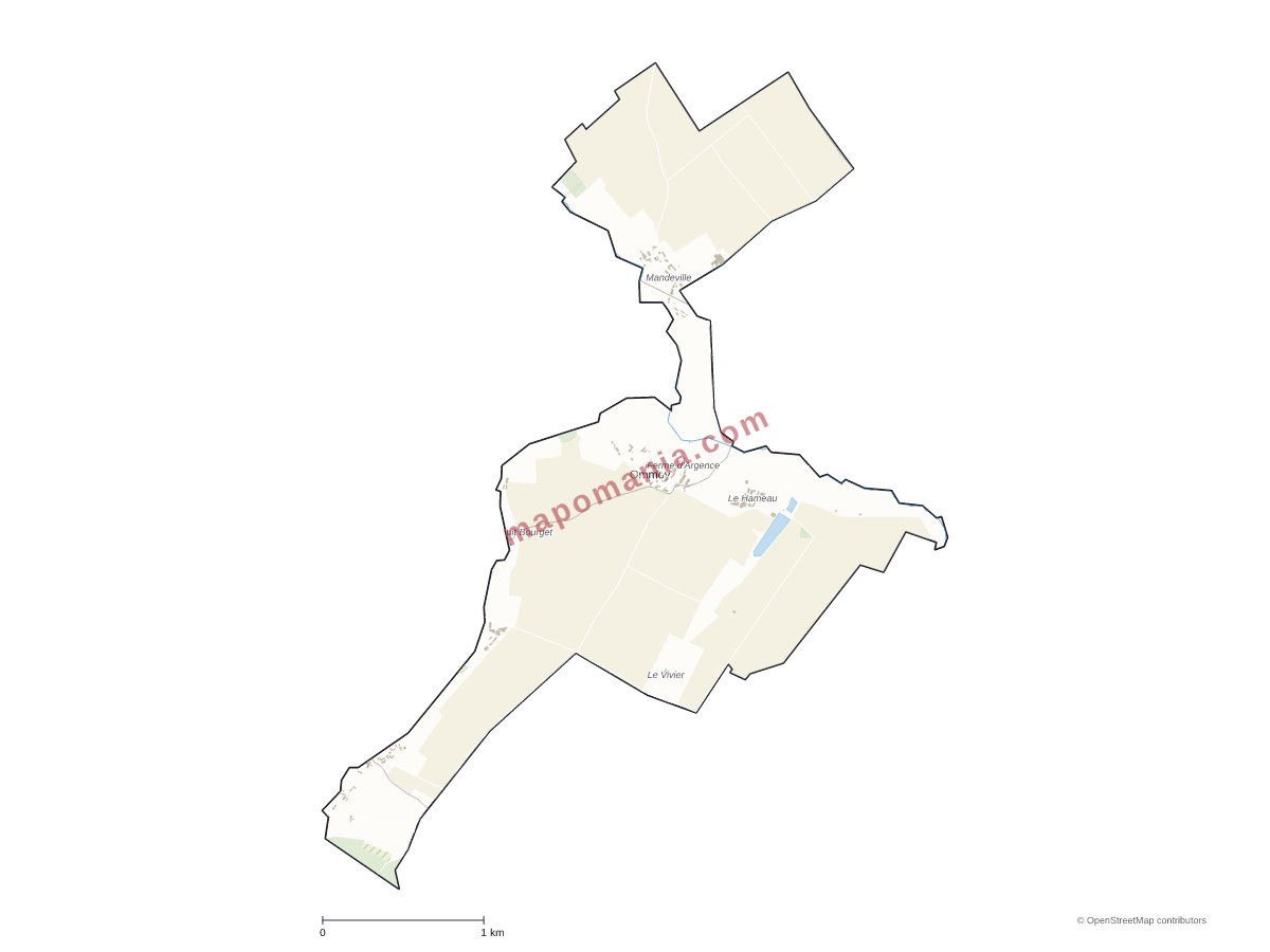 Carte de Ommoy à personnaliser