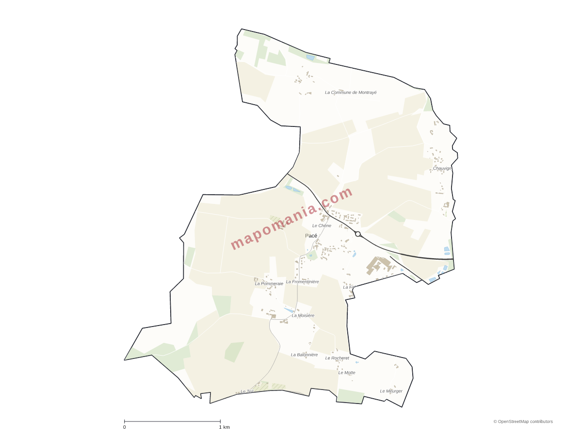 Carte de Pacé à personnaliser