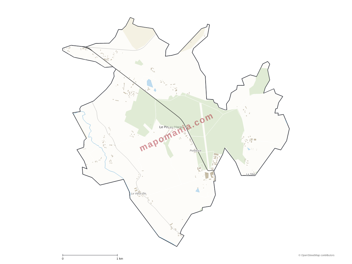 Carte de Le Pin-au-Haras à personnaliser