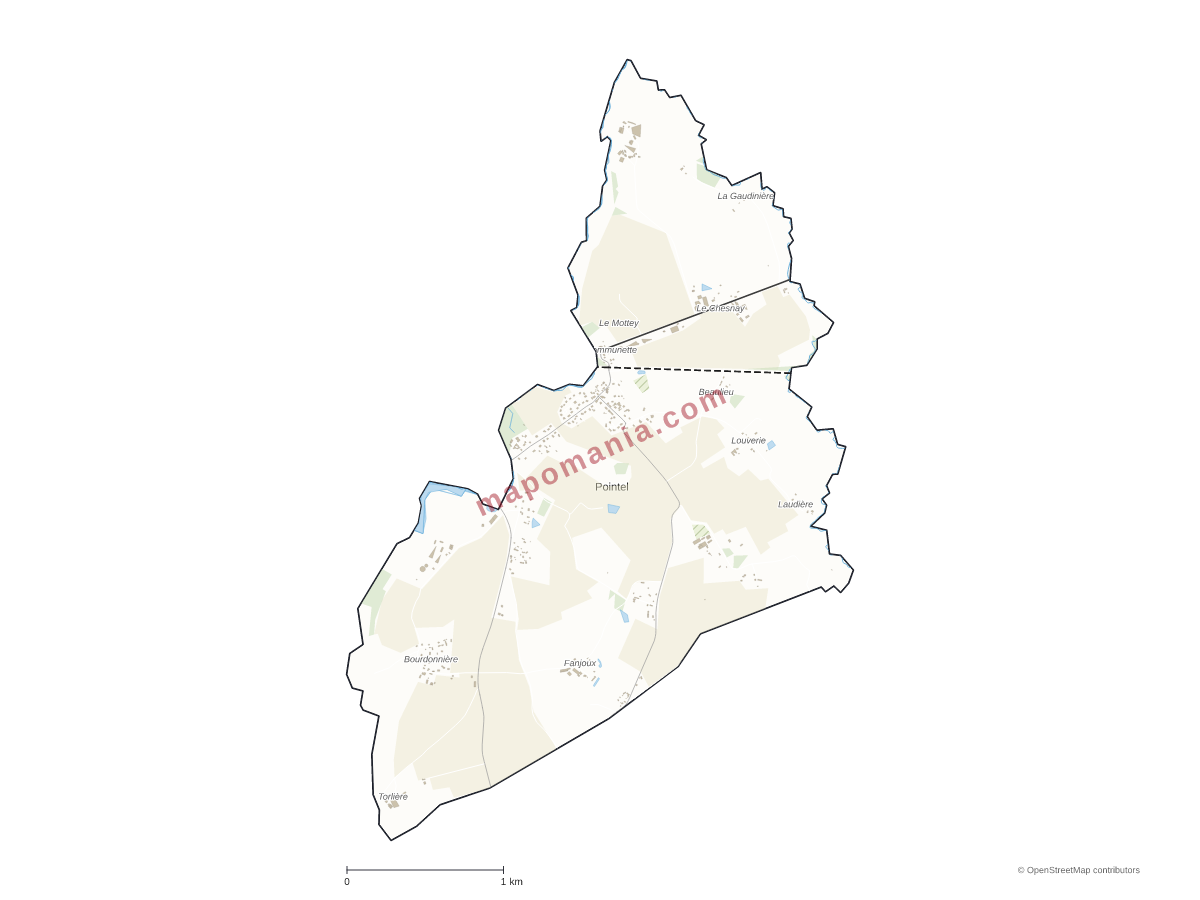 Carte de Pointel à personnaliser